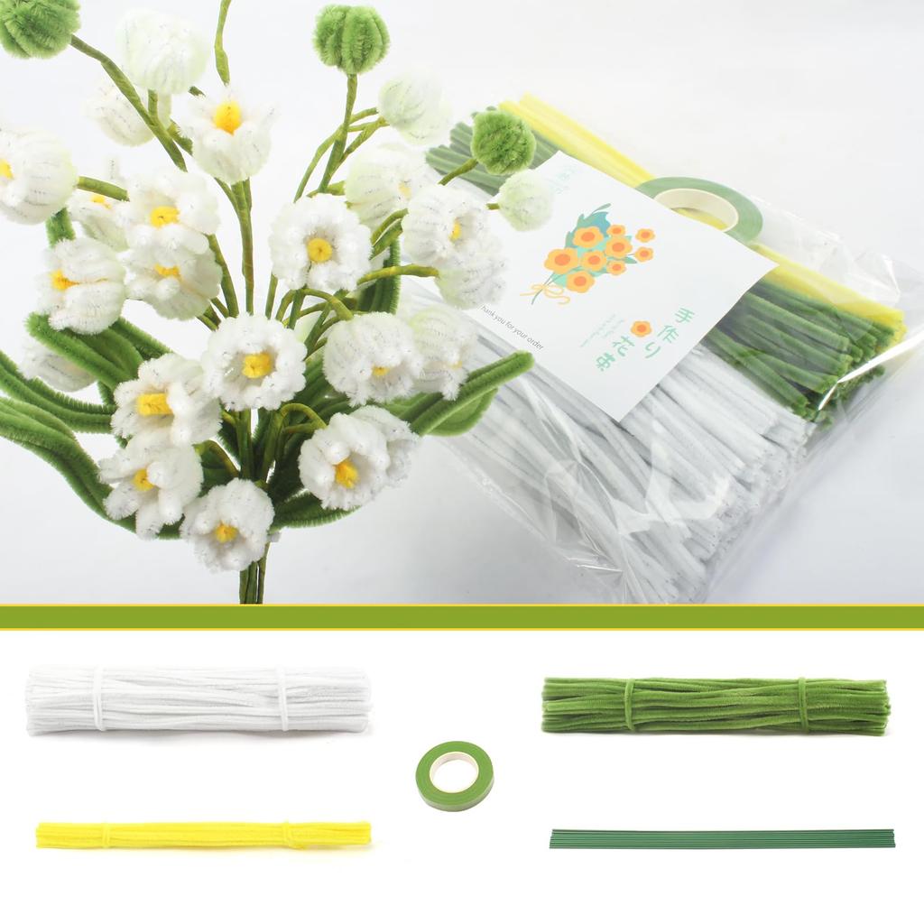 LOZIZI Lily of the Valley Craft DIY Lily of the Valley Craft Perfect for and Day Gifts of the 9-Stem Kit, Set, Anniversaries, Birthdays, Valentine's