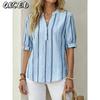 Women's Fashion Casual Short Sleeve V-Neck Blouses & Shirts
