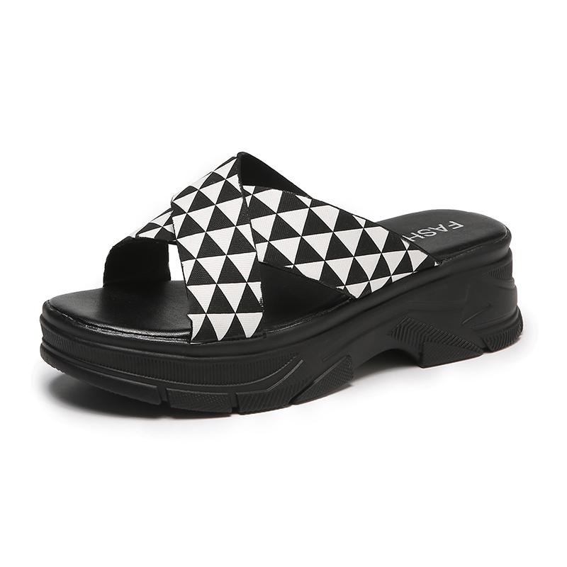 

Женские тапочки 2024 года, летние новые модные женские тапочки с открытым носком, квадратные, мягкие, с толстой подошвой, повседневные, удобные пляжные тапочки 35