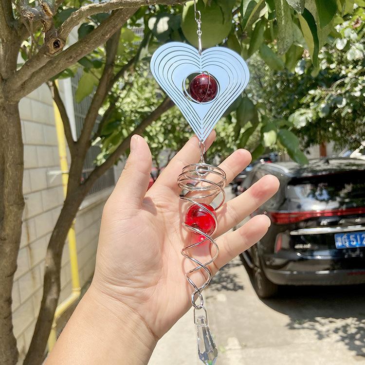 DIY 3D Metal Wind Spinner Dynamic Wind Chime Hanging Garden Decor