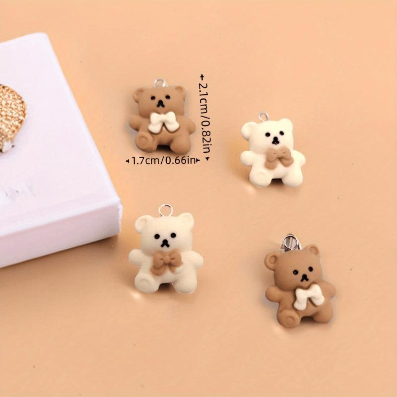Cartoon Resin Bear Pendant DIY Jewelry Accessories Earrings Phone Pendant