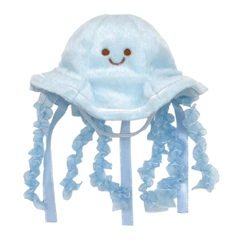 Pickles the Friends of the Jellyfish H14 x W20 x D3cm [Nakajima Corporation] Frog, Sea, Hat, Blue, 206596-25,
