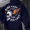 Happy Riding Letter Pattern Print Men'S Outdoor Clothing, Suitable for Outdoor, Travel Hoodies