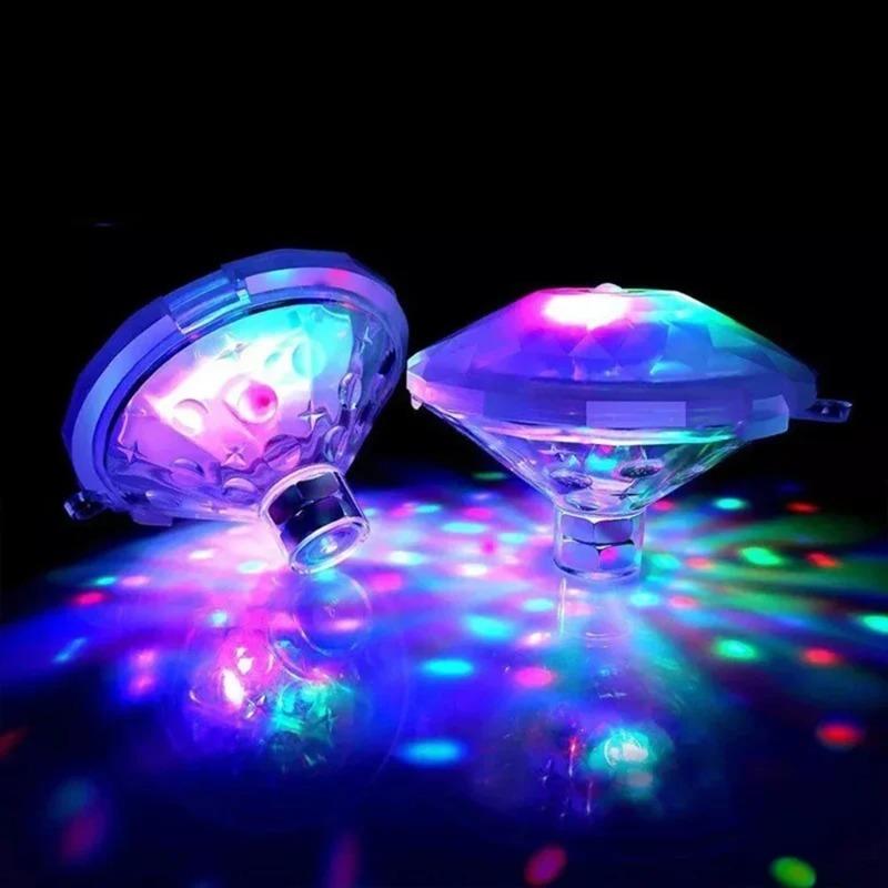 Battery-Powered RGB LED Floating Swimming Lights, Waterproof Color Shift Pool Lamps,Outdoor Garden Ornament for Christmas Parties & Holiday Gatherings