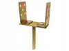 Adjustable Post Base 0-165Mm For Long Rod, Yellow Galvanized - Lbs 60-160 D