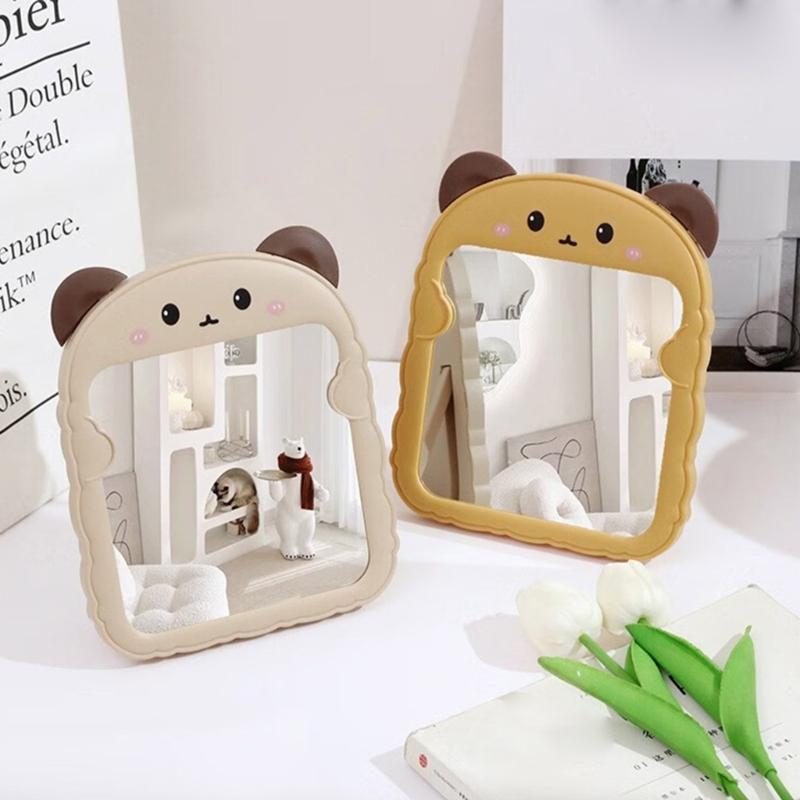 Cartoon Desktop Mirror Women Girls Makeup Mirrors Dormitory Dressing Mirror Gift