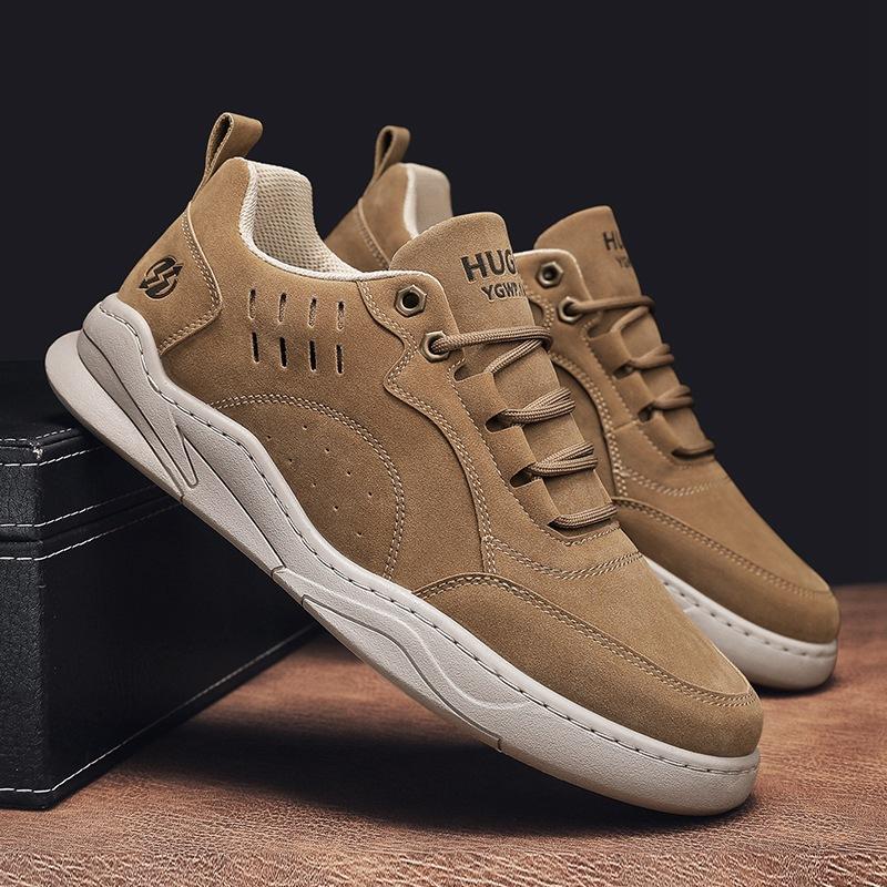 autumn shoes for men suede Leather Casual Shoes Sport Style Leisure Shoes Street Youth Lace-up Sneakers