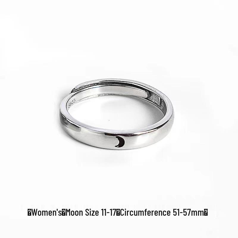 2024 Sun Moon Stars Couple Ring: Women’s High-End Niche Fashion Index Ring