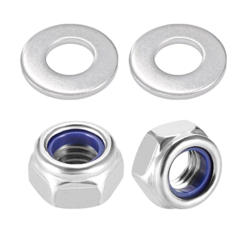 

Hex Lock Nuts, Nylon Lock Nuts, 304 Stainless Steel, with Nylon Insert, M8, 12.5mm, 10 Pieces