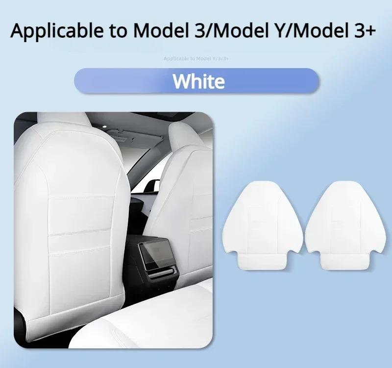 Seat Kick Pad for Tesla Model Y Juniper/Model 3 Highland Car Leather Anti Kick Mat Child Anti Dirty Protector Cover Accessories