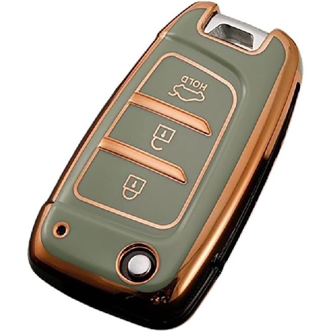 Fob Cover fit for Hyundai Venue Kona SE Santa Fe SE Tucson Key Cover Case Key Holder TPU Key Protector 3 Buttons B White