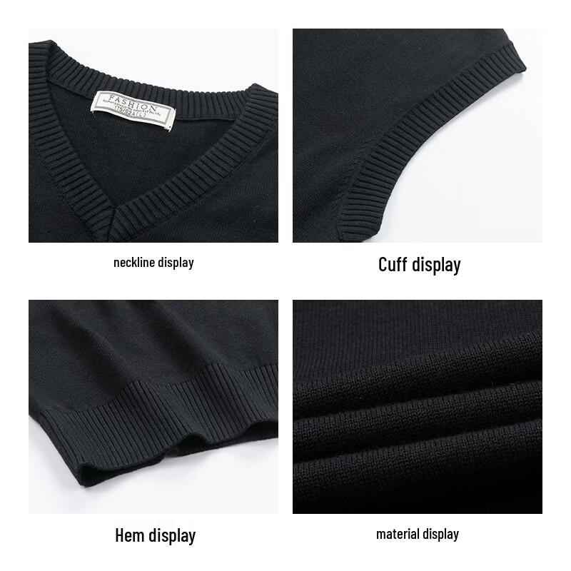 ROMON Men's V-Neck Knitted Sweater Vest