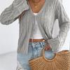 2026 Spring/Summer Women's Knitted Hollow Lace Open Shirt S-XL