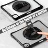 For iPad Pro 11 (2024) Case Hand Strap Kickstand PC+TPU+Acrylic Clear Tablet Cover