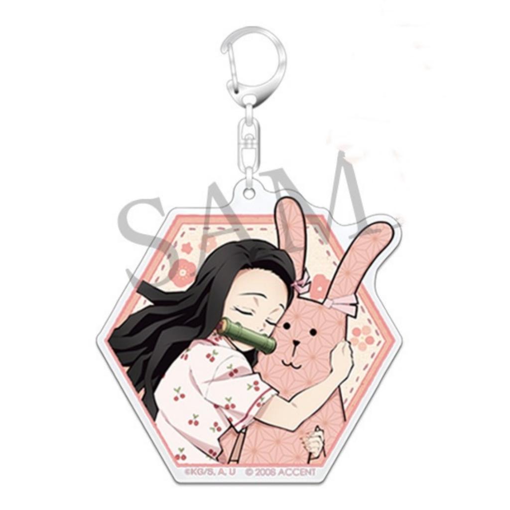 Demon Slayer Acrylic Keychain Tanjiro Immortal River Butterfly Shinobu Zenitsu Anime Peripheral Character Model Birth Date Present