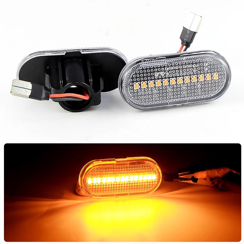 

2pcs Dynamic Clear Lens LED Car Flowing Side Repeater Lamp For SMART 453 Fortwo DACIA Nissan Interstar Primastar Kubistar