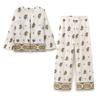 European and American style French women's fashion, embroidered open shirt trousers suit women 4387182