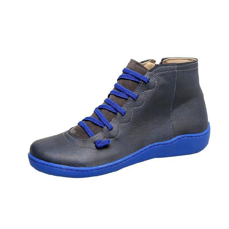 2025 neue Damenstiefel Retro-Außenhandel Damenschuhe Übergröße lässige Kurzstiefel Herbst und Winter flache Stiefel sind auf Lager