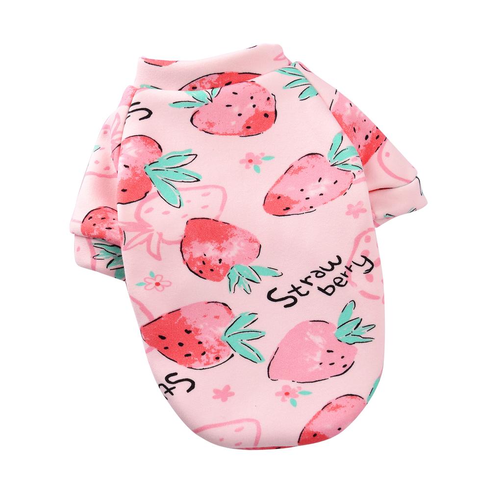 Cartoon Pet Clothes Plus Velvet Two-legged Sweater Fall Winter Hedging Casual Vests Cat T-shirt Puppy Dogs Clothes for Small Pet