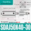 Adjustable Stroke Pneumatic Thin Cylinder - Piston Rod Sizes: 16/20/25/32/40/63