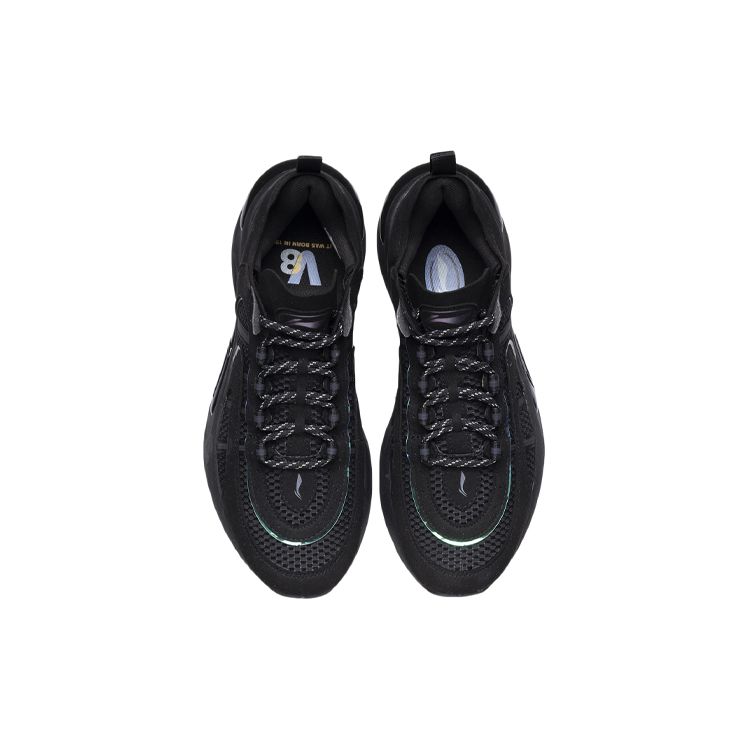 Li Ning V8 Support Cushioning Durable Low Top Running Shoes Women sneaker Black ARHQ172-5