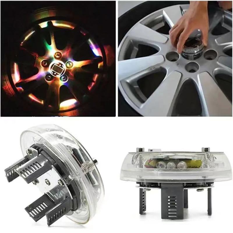 1/2/3/4pcs Solar Energy Flash LED Light Car Wheel Light Hub Bulb Tire Tyre Valve Cap Lamp Led Lights Car Accessories