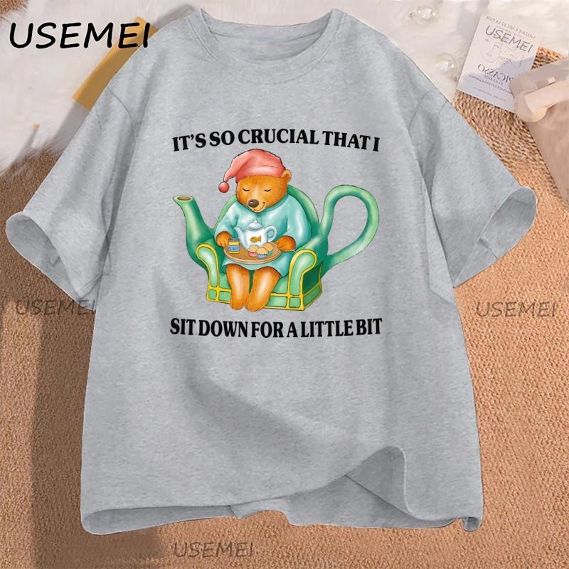 Funny Sit Down for A Littlebit Graphic T Shirts Women Men Casual Cotton Short Sleeve Tshirt Oversized Woman Clothes Y2k