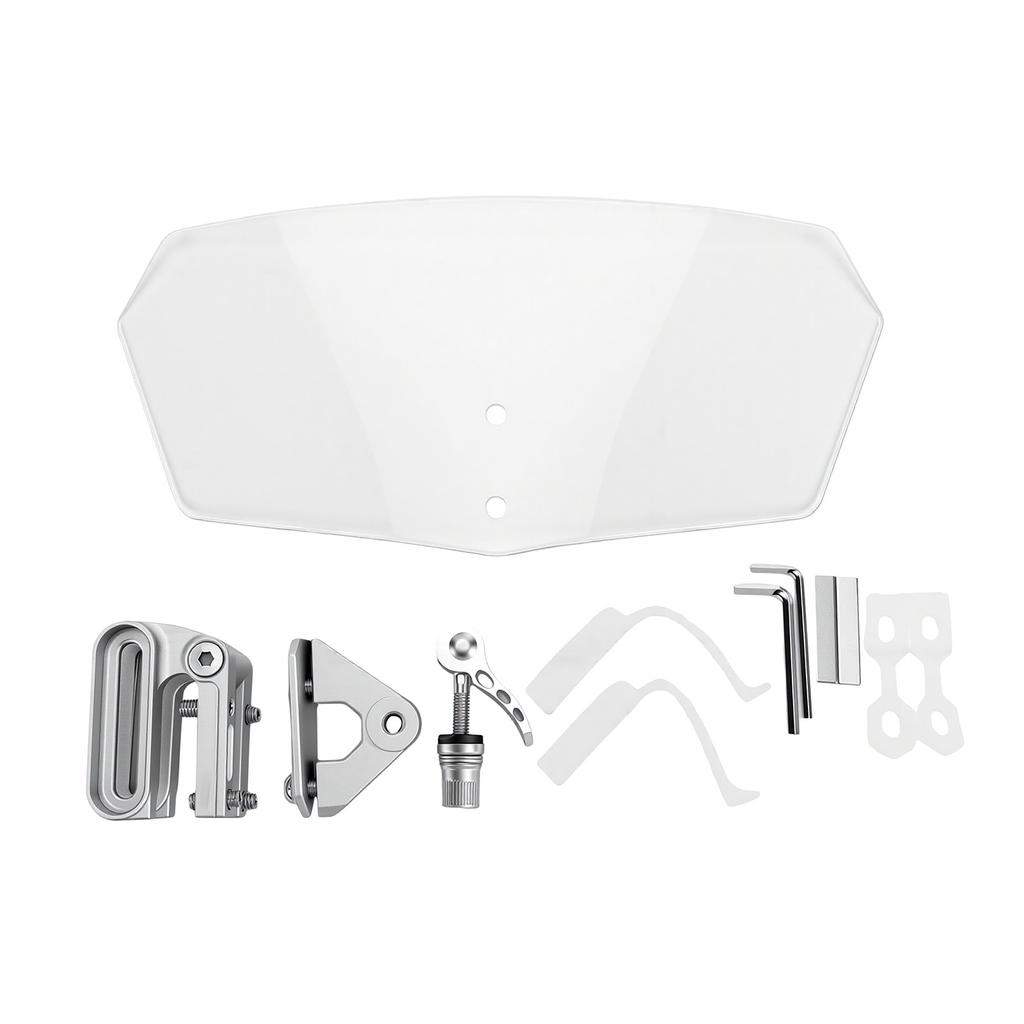 Motorcycle Windshield Windscreen Extension Adjustable Height Universal Protective Noise Reduction for Motorbikes Racing