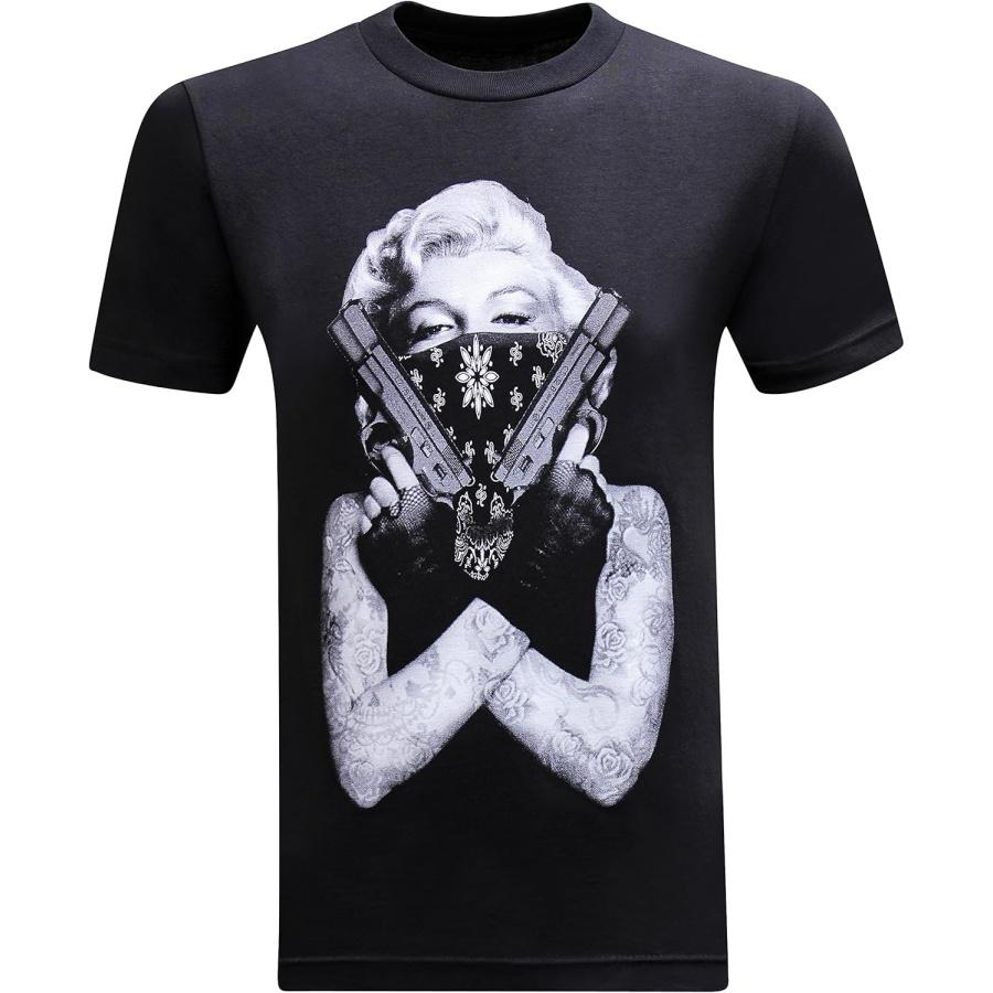 tees geek California Republic Marilyn Gangster Men s T-Shirt - (XX-Large) - Black XXXXXL чёрный