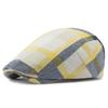 Colorful Plaid Berets Button Adjustable Painter Caps Unisex Summer Visor Hat  for Men Women