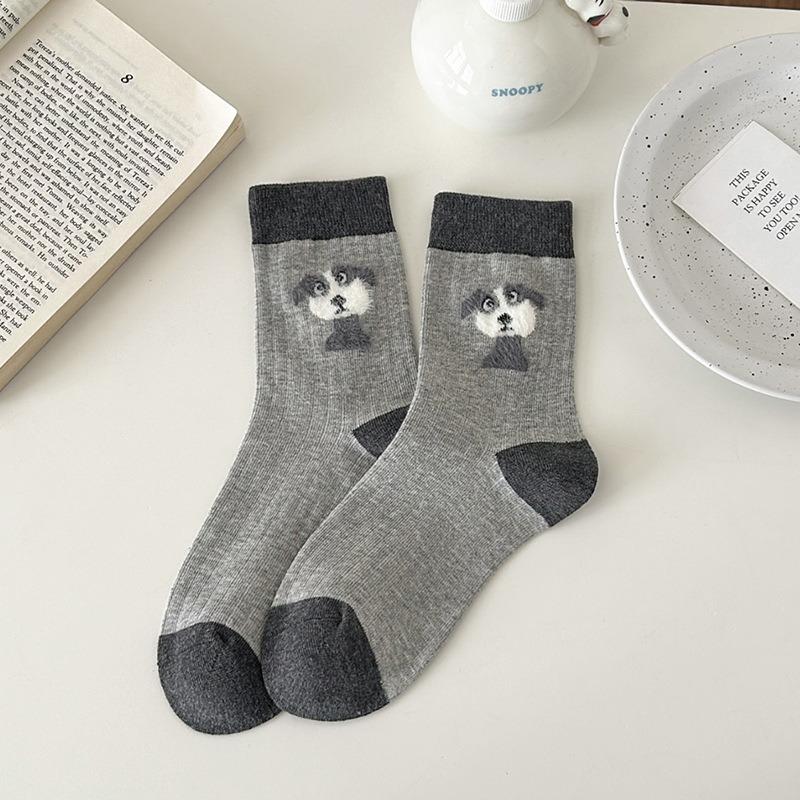 5 Paar Trendige und Niedliche Tier-Themen Kniestrümpfe für Damen im Herbst und Winter