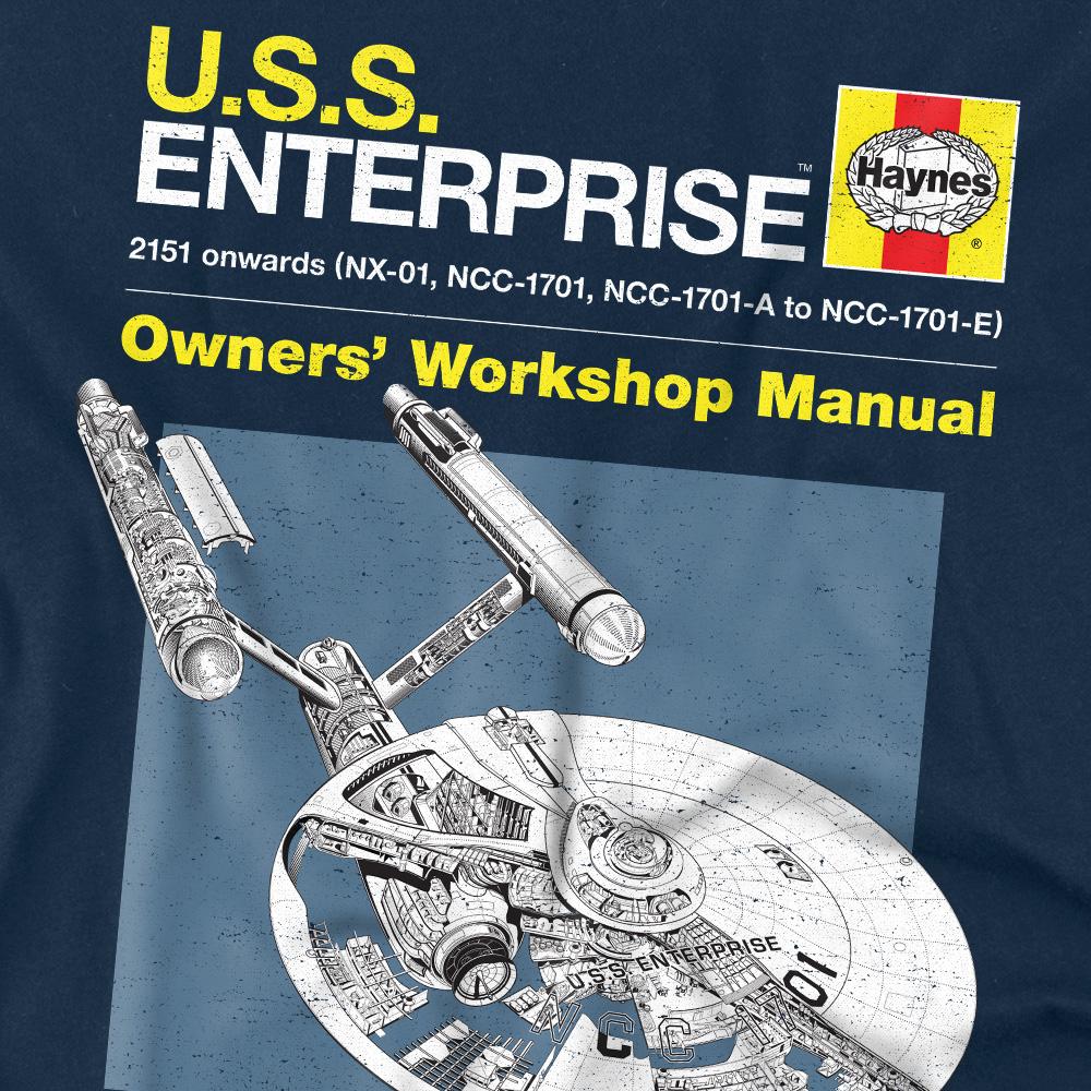 STAR TREK Mens Enterprise Manual T-Shirt