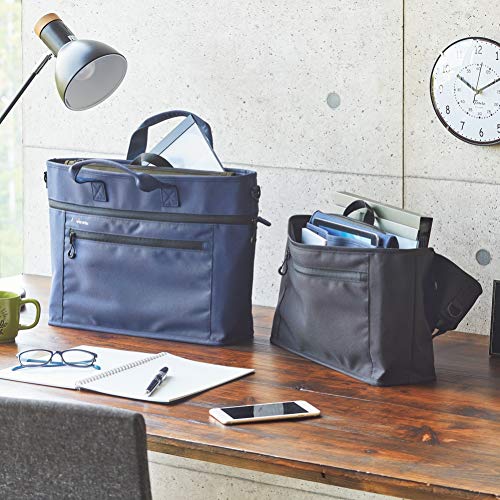 LIHIT LAB CORDURA Mobile Office Self-Standing Bag, Black A7760-24