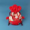 Red Color Bag Gold Fish Shape Handbag Cartoon Animal Festive Sugar Bag  New Year