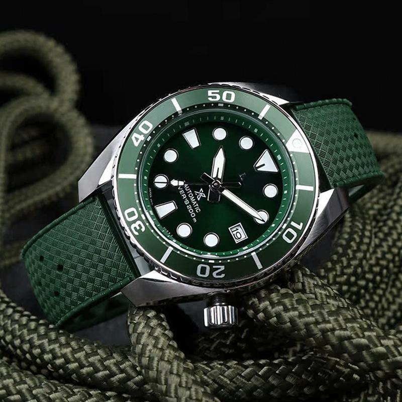 18mm 20mm 22mm Rubber Strap for Rolex SUB Omega Seamaster Seiko 005 IW DW Replacement Wrist Bracelet BLANCPAIN Fifty Fathoms