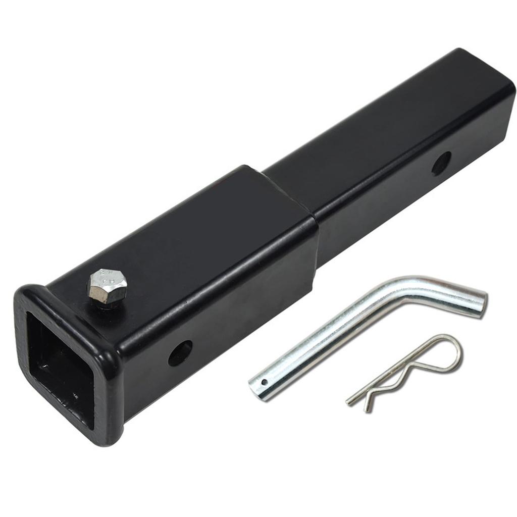 Trailer Hitch Extension with 5/8 inch Hitch Hole Black Receiver Tube Extender
