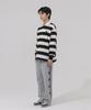 BAJOO BIJOO Circle Embroidery Over-Fit Rugby Shirt [Black]