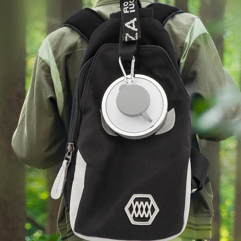 Collapsible Cups Silicone Travel Camping Cup Folding Water Cups with Lids Hanging Buckle Drinking Cup for Outdoor Use Hiking 500ml