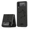 Twelve Constellations Case For Samsung Galaxy Z Flip 3 4 5G Black Hard PC Phone Housing Z Flip4 Luxury Coque Shell