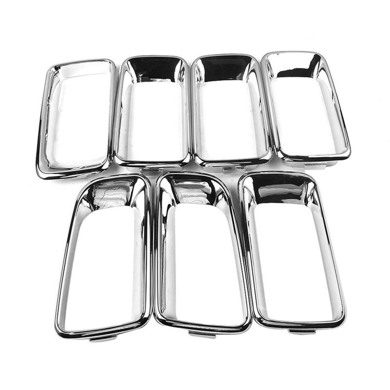 7PCS Front Grille Cover Grill Ring Erts Frame Trims Kit 68109865AA for Jeep Compass 2011 2012 2013 2014 2015 2016