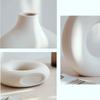 Donut Shaped Ceramic Vase Solid Color Minimalist Style Flowerpot Wedding Flower Arrangement Office Home Decoration 3sizes