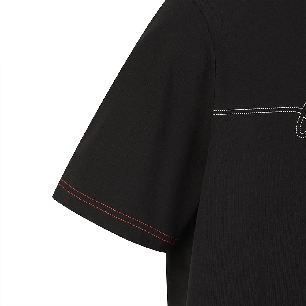 MALBON GOLF Bucket Stitch Uni Round T-Shirt Black