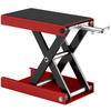 500KG Motorcycle Lift Scissor Jack, Height Adjustable Motorbike Stand with Anti-Slip Wide Deck