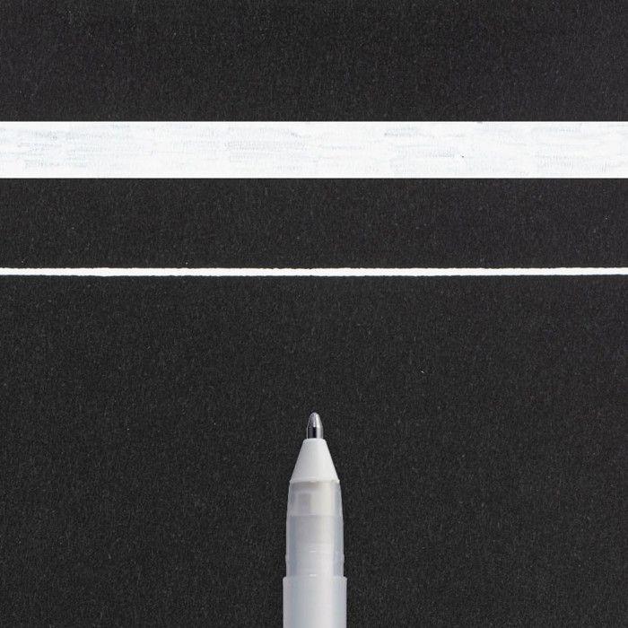 Stylo gel - SAKURA - Gelly Roll Basic 10 - Blanc - Pointe 0,5mm - Non rechargeable