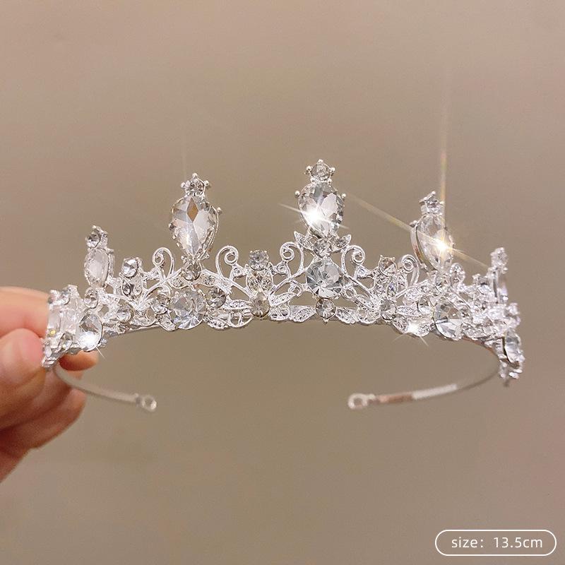 Children's Crystal Crown Headband: Elegant Princess Performance Hairpiece for Girls