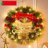 Christmas Wreath Merry Christmas Front Door Ornament Wall Artificial Pine Garland for Party DGreenr