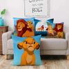 The Lion King Pillow Covers Cartoon Sofa Decorative Home Double-Sided Printing Short Plush Cute Cushion Cover