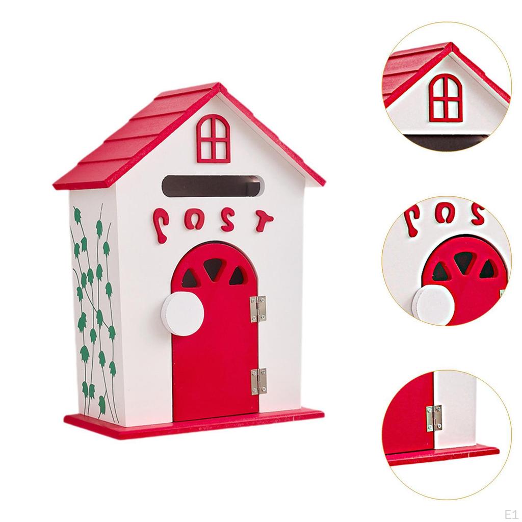 Lockable Wooden Wall Mounted Mailbox for Communications, Reviews, Home, School, Front Door