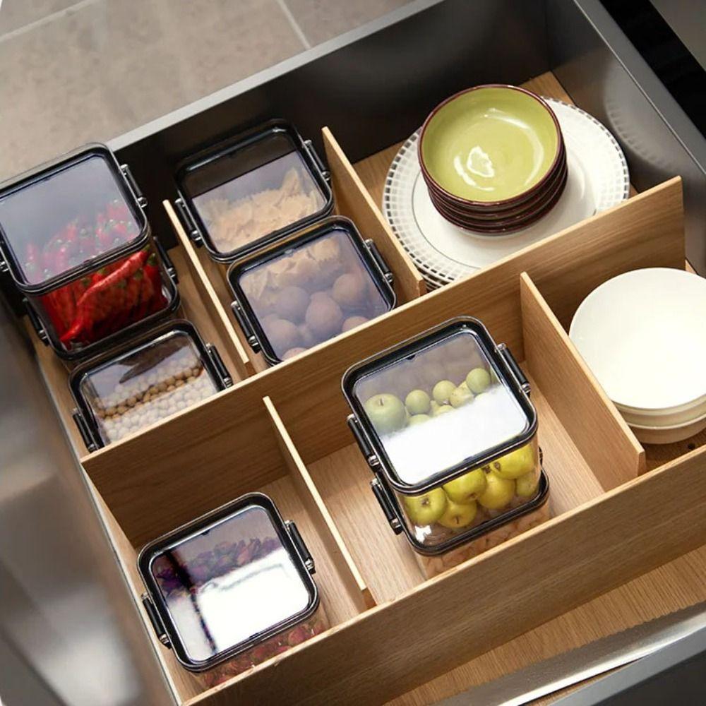 Plastic Plastic Storage Boxes Transparent Sealed Square Fresh-Keeping Boxes  Dried Fruits Storage