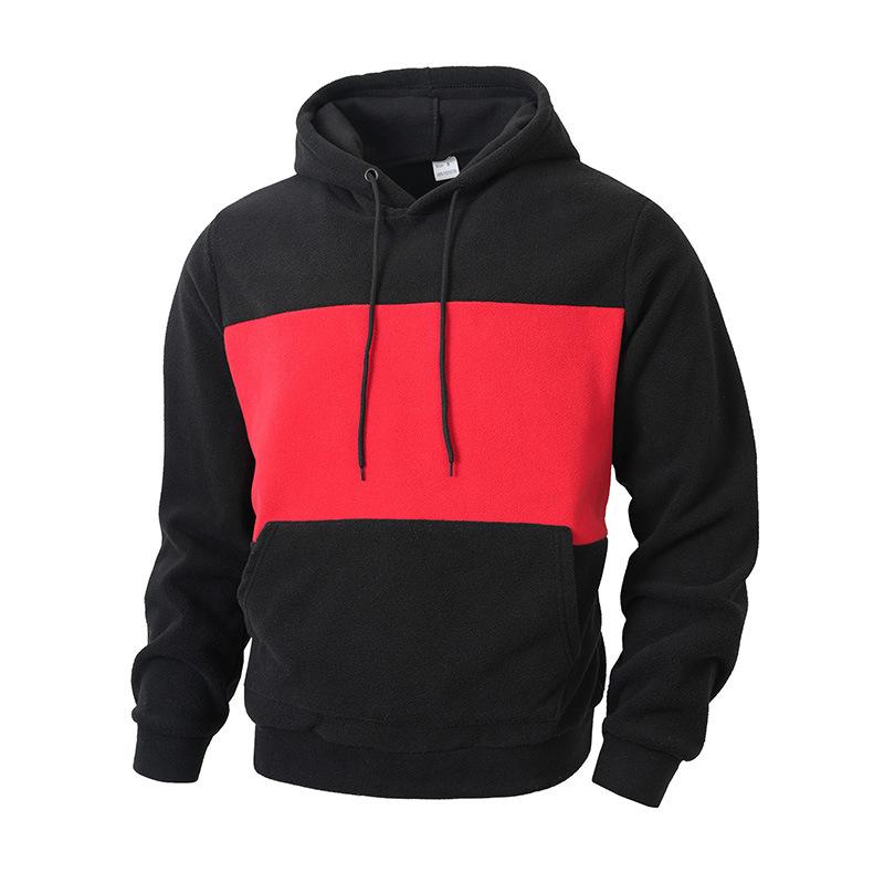 Autumn Winter Men's Fashionable Colour Blocking Sweater Outdoor Casual Sports Hooded  Moisture Wicking Comfortable Skin-friendly Breathable Tops